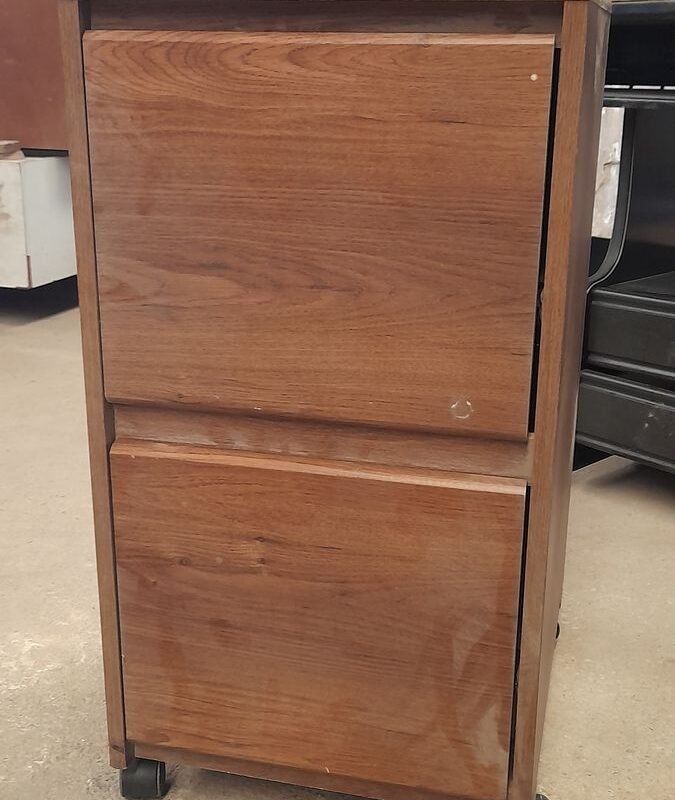 Archivador dos cajones de madera